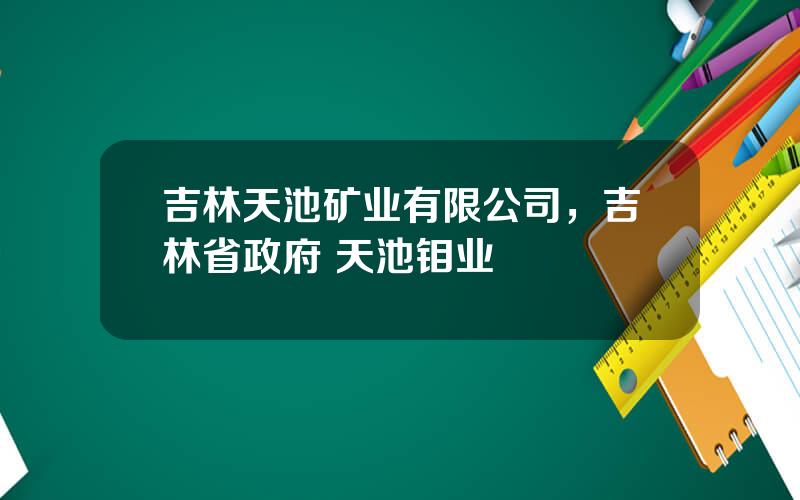 吉林天池矿业有限公司，吉林省政府 天池钼业